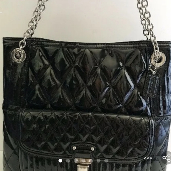 Coach Handbags - Coach Poppy Liquid Large Slim Tote Coach Handbags - Coach Poppy Liquid Large Slim Tote